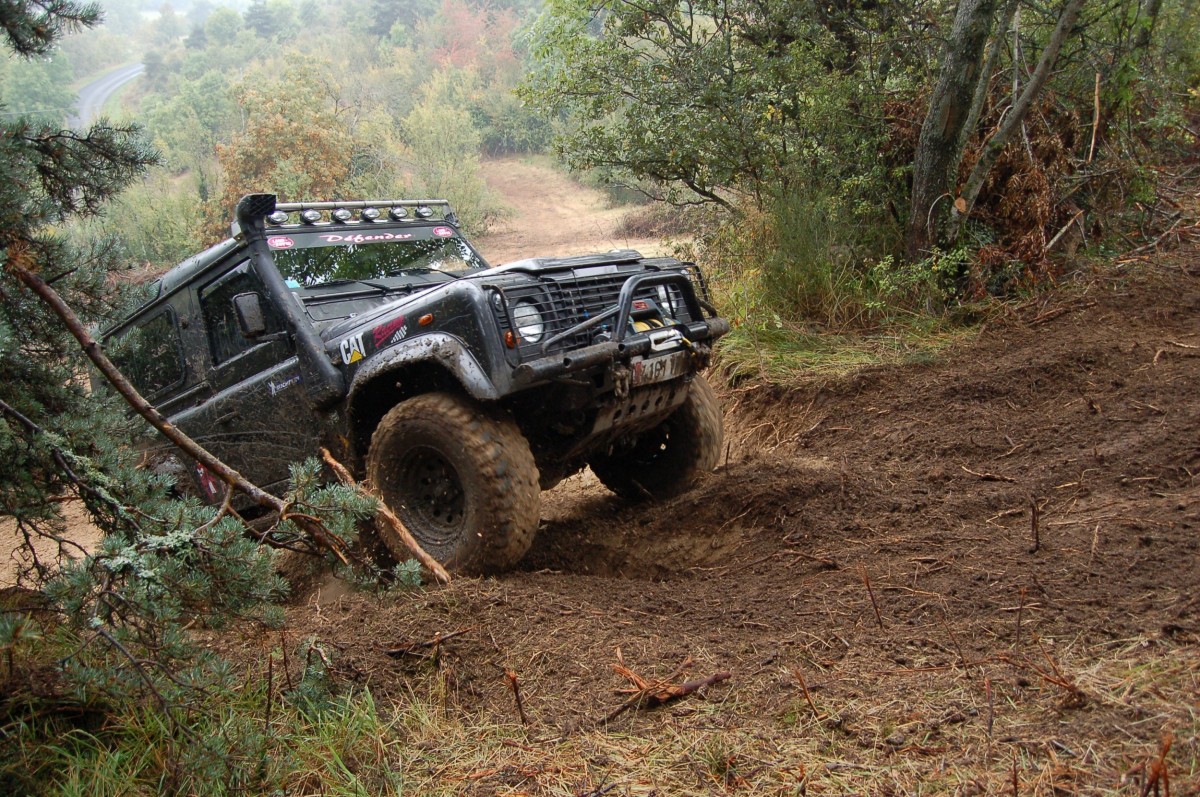 Jeep in the woods